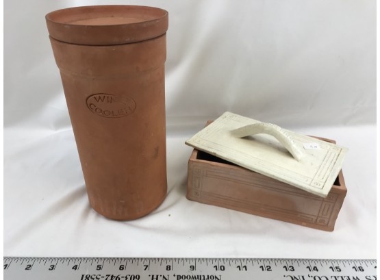 Clay Wine Cooler Bottle HolderAnd Clay Box With Lid