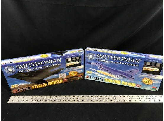 2 Smithsonian Models, F 16 And F1 17, New Boxes Still Sealed