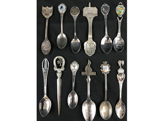 Lot 5 Of 12 Souvenir Spoons