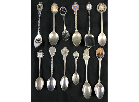 Lot 2 Of 12 Souvenir Spoons
