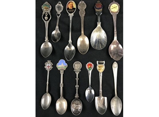 Lot 4 Of 12 Souvenir Spoons