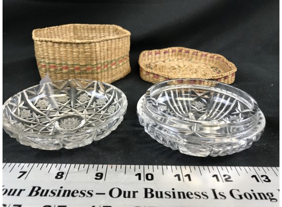 Glass Bowl With Lid With Basket