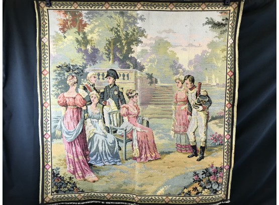 French Tapestry, Approximately 36” X 36”, Some Spotting