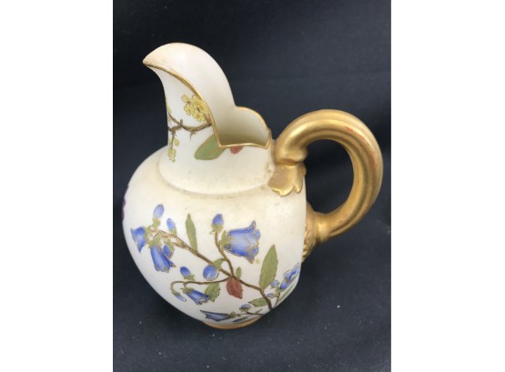 Small Decorated White Pitcher