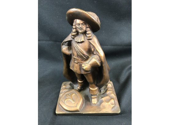 Brass Statue With Male Victorian Costume