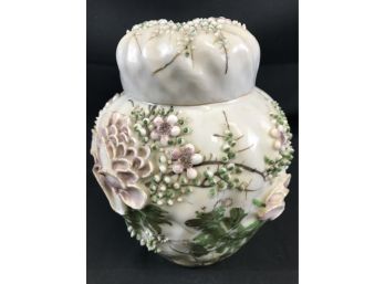 Antique Vase With Lid, No Mark,