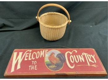 Nantucket Basket/Country Sign