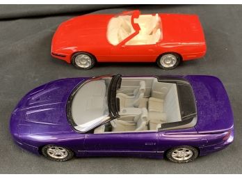 Plastic Corvette, Pontiac Firebird. AMT Promotional