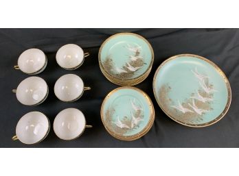 Moriage Hand Painted Japanese Porcelain