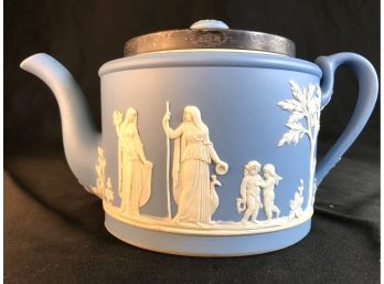 Wedgwood Light Blue Jasperware Tea Pot