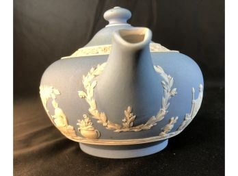 Pale Blue Wedgwood Jasperware Small Teapot