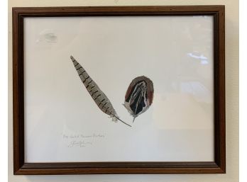 Pheasant Feathers Signed Print