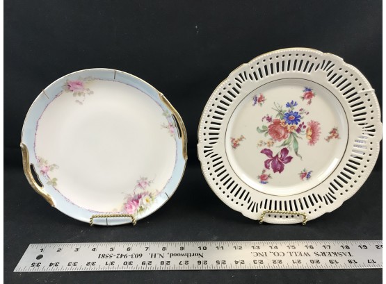 Lot 1 - Noritake Flower Plate And Bavarian Porcelain Plate