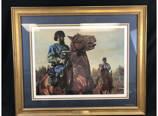 Print Of Stonewall Jackson By Don Stivers, 1985, Numbered And Signed 34” X 28”