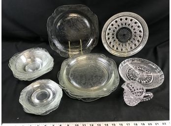 Lot Of Glass Plates And Bowls