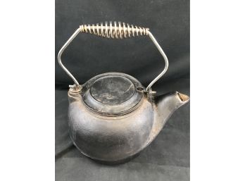 Large Heavy Black Cast-iron Pot With Handle