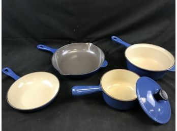 Le Creuset Cast-iron Blue Enamel Cookware Set, Made In France