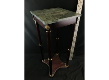 28 Inch Tall Table With Green Marble Top