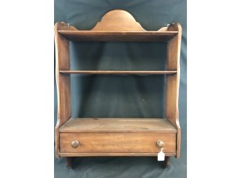 Colonial Wood Hanging Shelf With Drawer Made By Hale Company Arlington Vermont