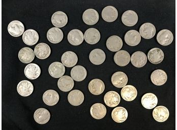 37 Buffalo Nickels, No Dates