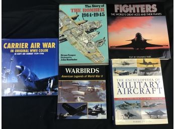5 War Airplane Books, 4 Are Hard Cover