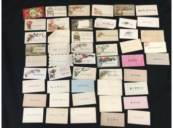 Lot 3 - 50 Vintage Personal Calling Cards