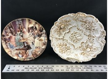 Lot 5 - Dept 56 Christmas Carol Plate Germany And Large Meissen Plate Or Bowl Made In Germany