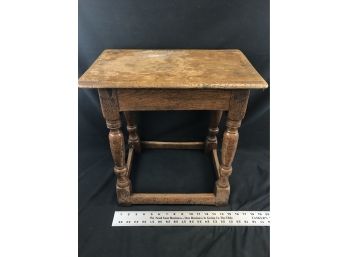 Antique Wood Stool Or Table
