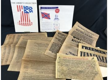 Replica Documents From United States And Civil War Era