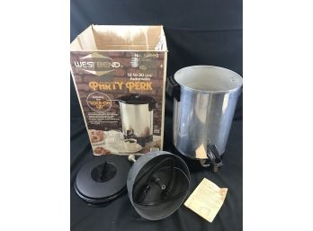 West Bend Party Perk Coffee Maker 12 To 30 Cups, Not Tested