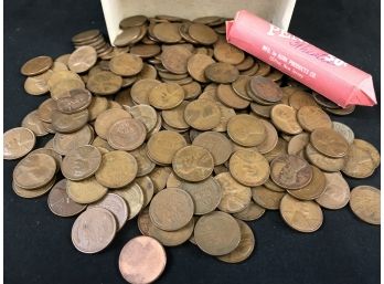 About $3 Worth Of Wheat Pennies, Includes A Blank Penny