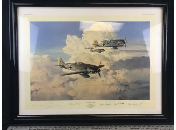 Large Limited Edition  Numbered Print By Robert Taylor, Gathering Storm, B-17, Signed, 35“ X 28”
