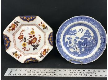 Lot 2 -  Mikasa Flower Plate, Spode Blue Room Willow Collection  Blue And White