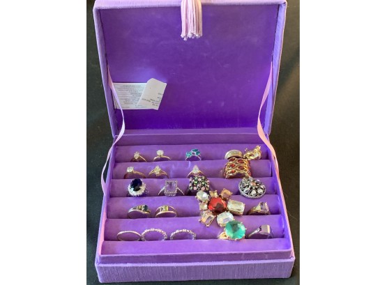 Assorted Rings In Ring Box
