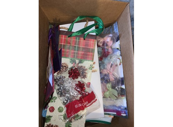 Box Of Gift Wrap And Bows