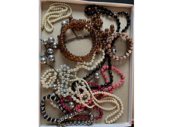 Assorted Beads And Pearl Style Necklaces/ Bracelets