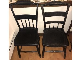 Pair Of Mid 19th Century Hitchcock Style Chairs