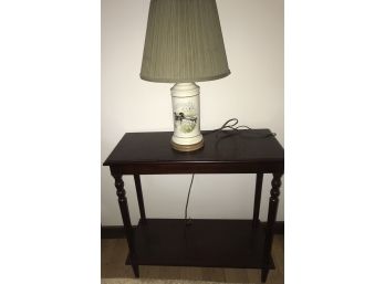 Rectangular Side Table And Ceramic Duck Lamp