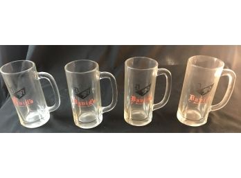 Four Glass Mugs From David’s Manchester Connecticut