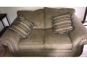 Like New Brown Loveseat Matches Couch In Lot 1