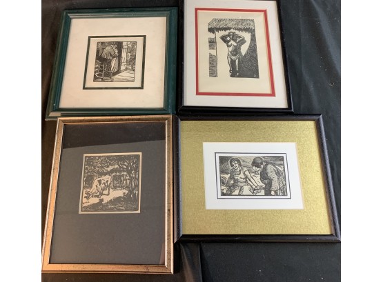 Paris Artists Woodblock Prints 1920s-30s