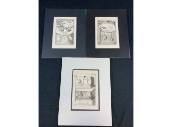 Three Matted 18th Century Engravings