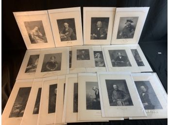 23 Engraved  Plates- Famous People