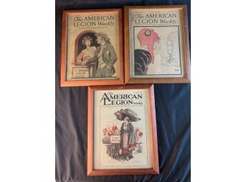 Framed American Legion Weekly Magazines 1920s