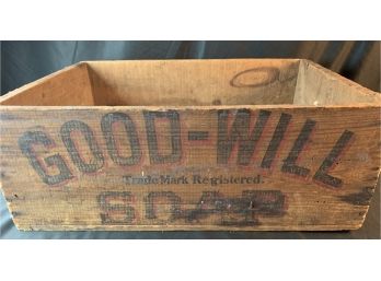 Vintage Wooden Good Will Soap Box