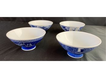 Blue  And White Rice Bowls