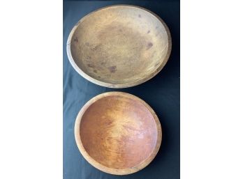 Two Antique Treenware Bowls