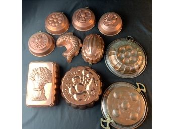 Vintage And Modern Copper Molds