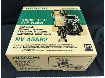 Hitachi Professional 45 Mm 1.75 Inch Coil Nailer, Model NV 45AB2, New In Box