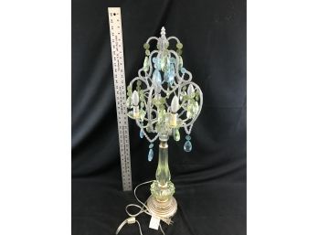 Liberace Looking Standing Chandelier 4 Candalabra Bulb Light - All Plastic — Tested Works